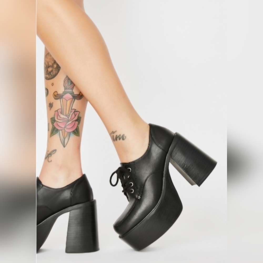 Dolls Kill dELiA*s Black Teacher's Pet Platform Shoes